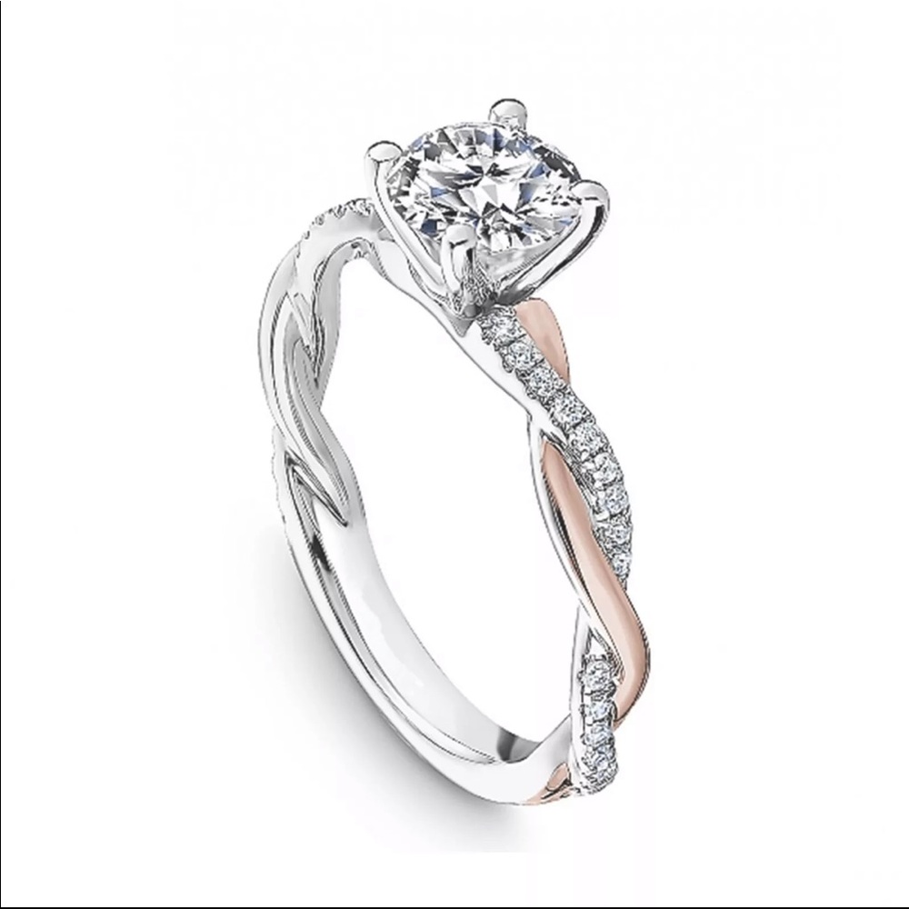 New Women’s Two Tone Diamond Beautiful Ring 💍